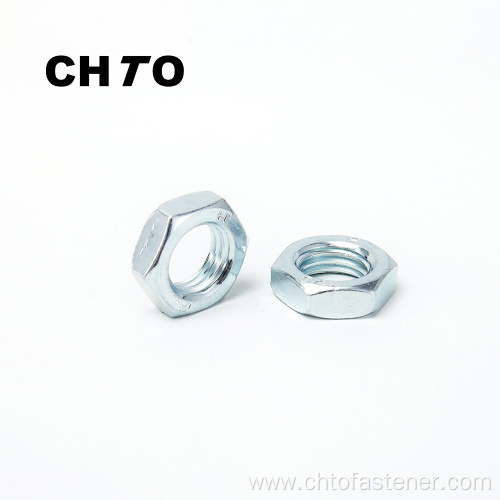 ISO4035 Grade 04 zinc plated hexagon nuts thin type